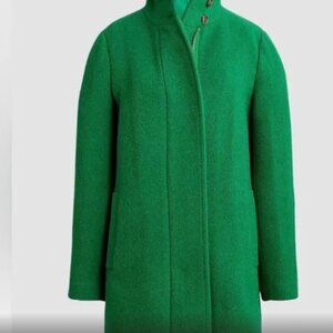 J Crew Factory Wool Blend Pea Coat Green